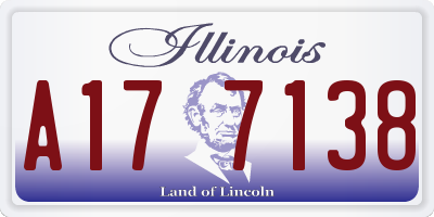 IL license plate A177138