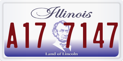 IL license plate A177147