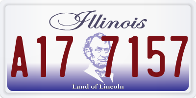 IL license plate A177157