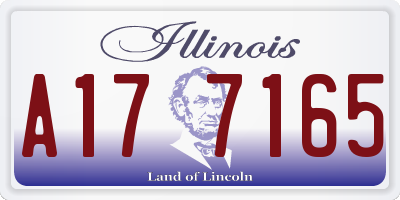 IL license plate A177165