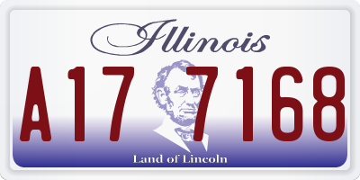IL license plate A177168