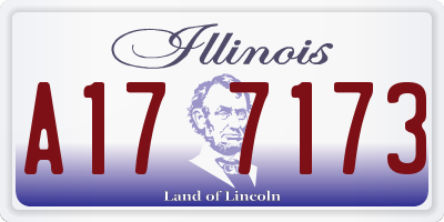 IL license plate A177173