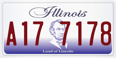 IL license plate A177178