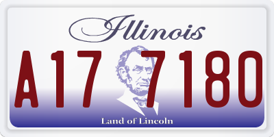 IL license plate A177180