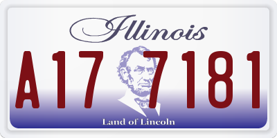 IL license plate A177181