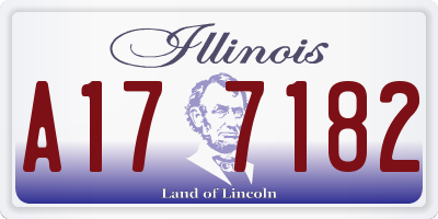 IL license plate A177182