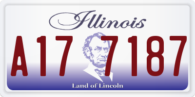 IL license plate A177187