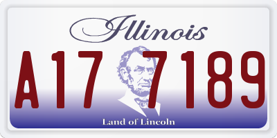 IL license plate A177189
