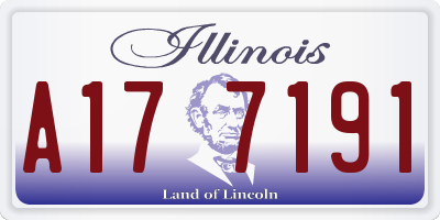 IL license plate A177191
