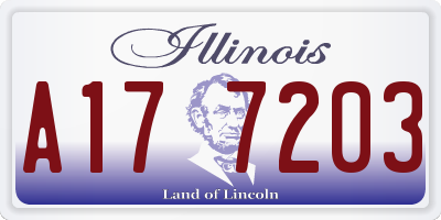 IL license plate A177203