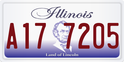IL license plate A177205
