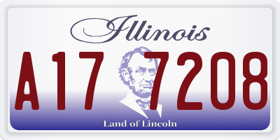 IL license plate A177208