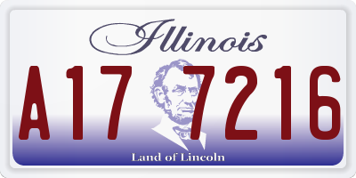 IL license plate A177216