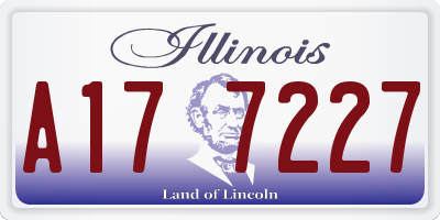 IL license plate A177227