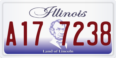 IL license plate A177238