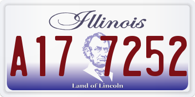 IL license plate A177252