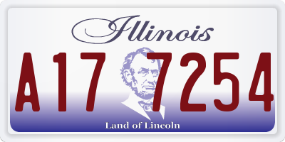 IL license plate A177254