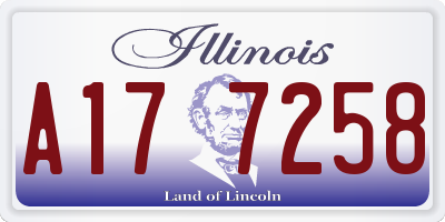 IL license plate A177258