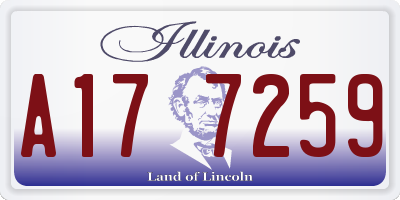 IL license plate A177259