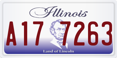 IL license plate A177263