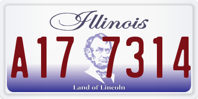 IL license plate A177314