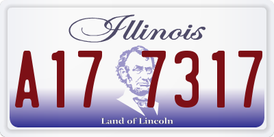 IL license plate A177317