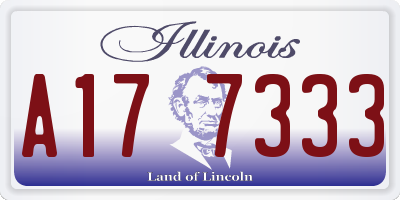 IL license plate A177333