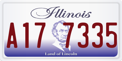 IL license plate A177335