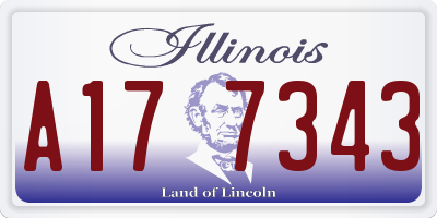 IL license plate A177343