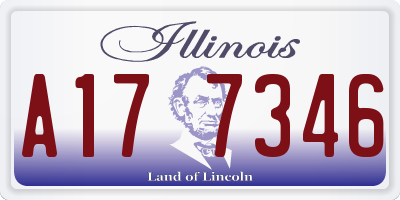IL license plate A177346