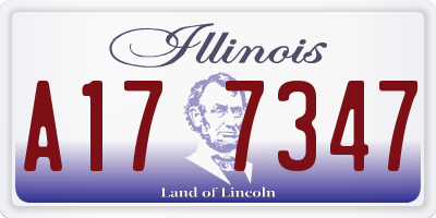 IL license plate A177347