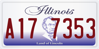 IL license plate A177353