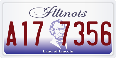 IL license plate A177356