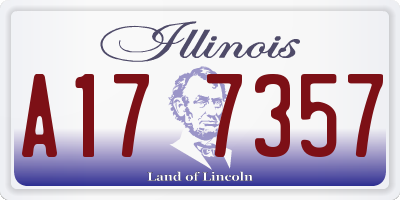 IL license plate A177357