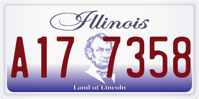 IL license plate A177358