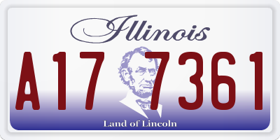 IL license plate A177361