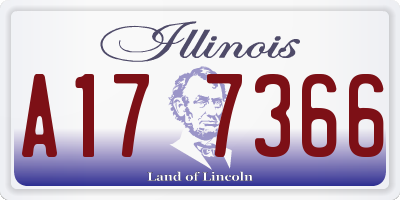 IL license plate A177366