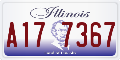 IL license plate A177367