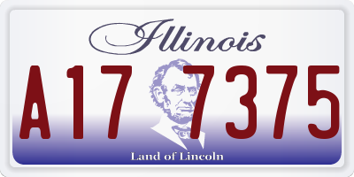 IL license plate A177375