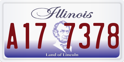 IL license plate A177378