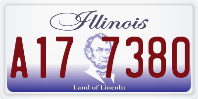 IL license plate A177380