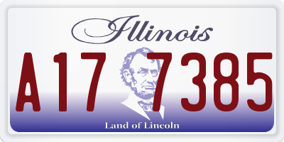 IL license plate A177385