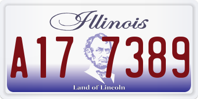 IL license plate A177389