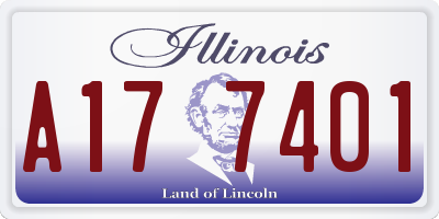 IL license plate A177401