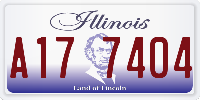 IL license plate A177404