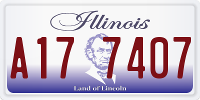 IL license plate A177407