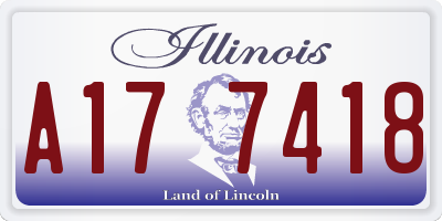 IL license plate A177418