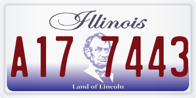IL license plate A177443