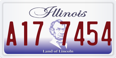 IL license plate A177454