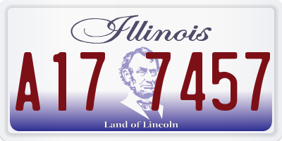 IL license plate A177457
